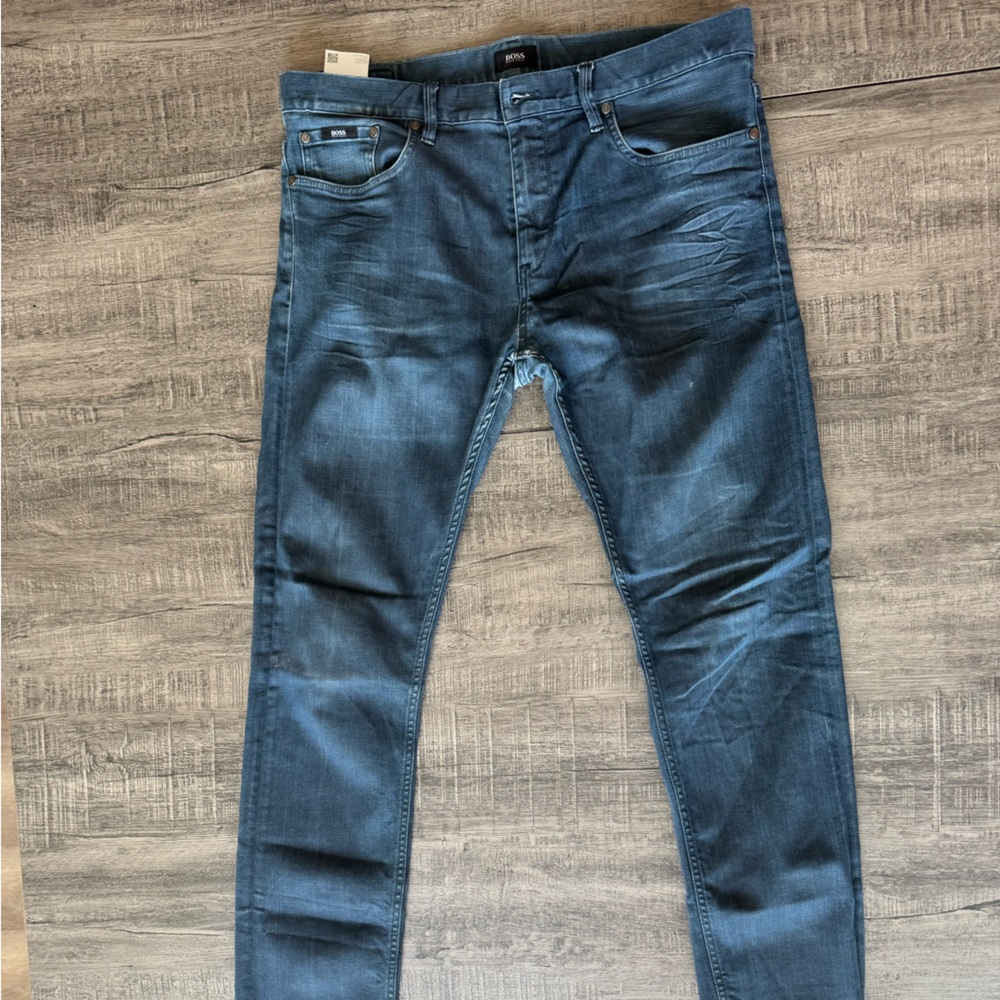 Hugo Boss Charleston Slim Fit Stretch Jeans 36/34 - Grey Blue